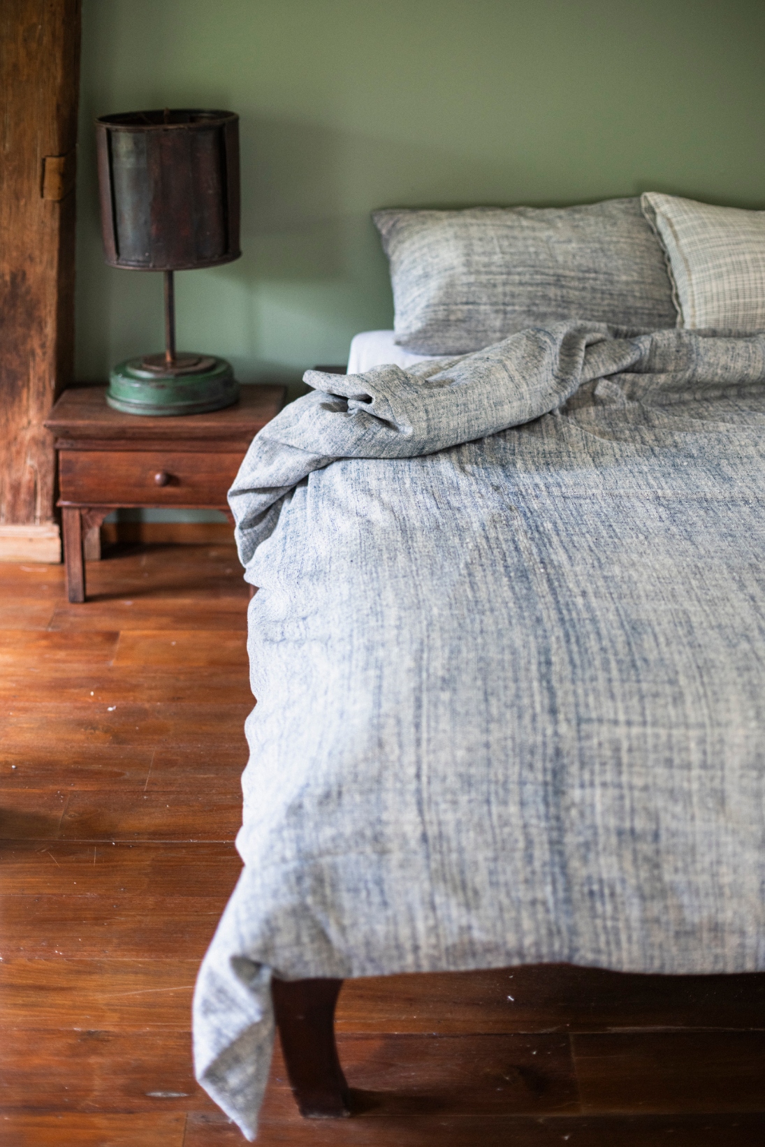Handwoven Cotton Duvet Set (Indigo Melange)